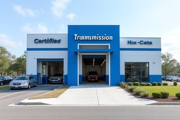 Exterior view of Nick Cote’s Certified Transmission workshop in Milton, FL